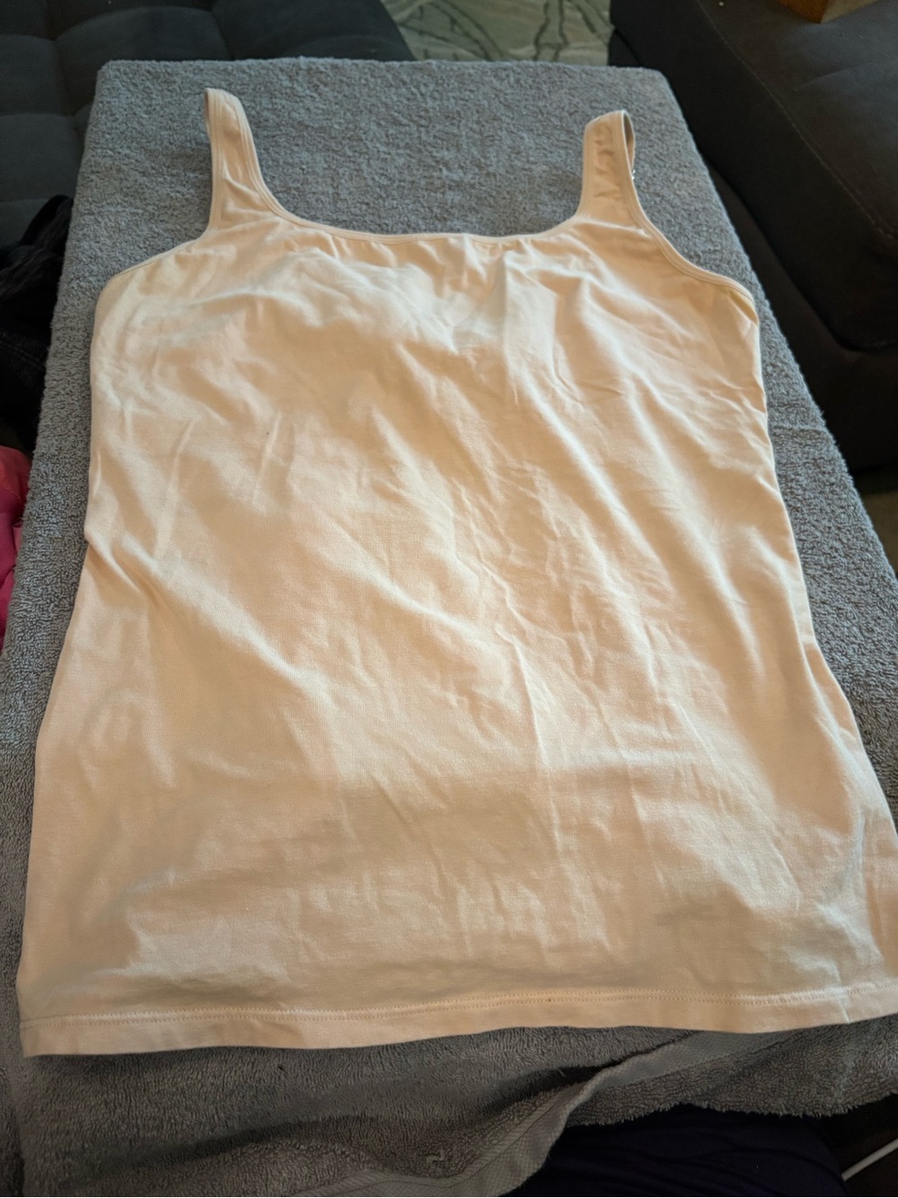Classic Women's White Tank Top - Lightweight Scoop Neck